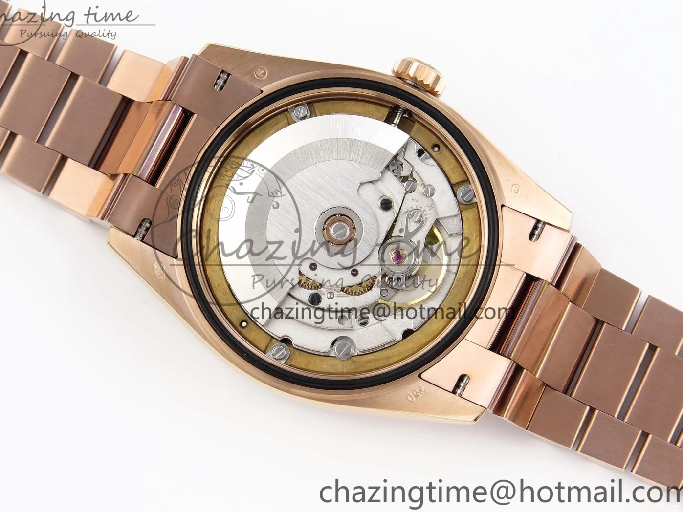 MiroTime 0413 Sophisticated Day Date 36 RG RAF 1:1 Best Edition Green Stone Dial on RG Bracelet A 1846